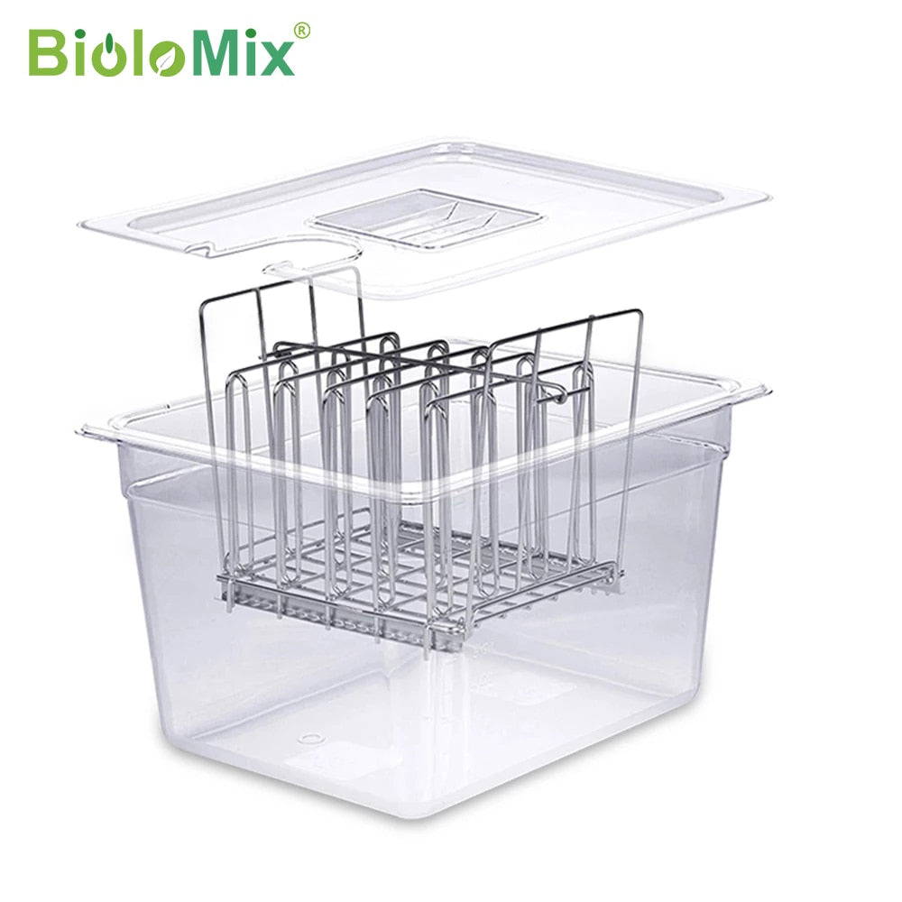 Stainless Steel Sous Vide Weights Rack with 7 Dividers for Sous